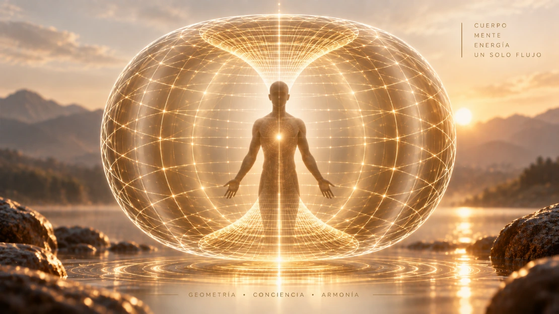 "Representación de la geometría toroidal, inspiración del Arte Toroidal NAAB"